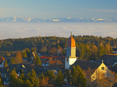 Blick auf Hchenschwand und die Alpenkette  Tourist-Information Hchenschwand/Erich Spiegelhalter